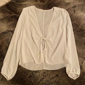ARITZIA Wilfred Front Tie Blouse